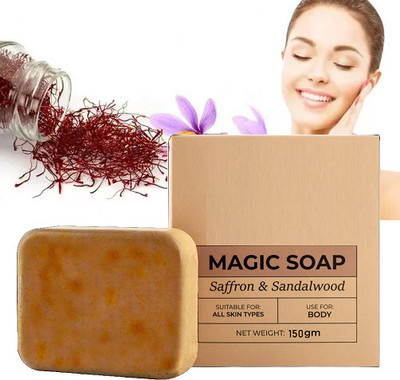 sheny soft safflon and sandalwood hand made soap de tan magic soap bathing soap(150 g)