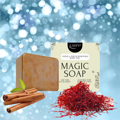 LAFFY Natural Saffron Sandal Soap | Multani Clay Detox | Brightens & Smoothens(100 g)