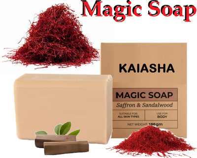 KAIASHA handmade soap Best Saffron for DeTan and Glowing Brightening Skin(150 g)