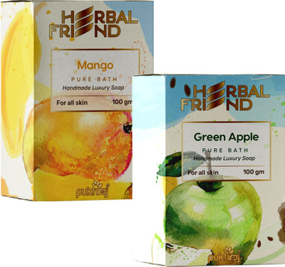 Herbal Friend Ultimate Green Apple & Mango soap combo to clean your skin & leave it refreshing(2 x 100 g)