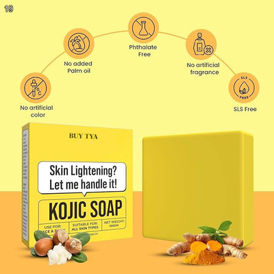 Buy TYA Kojic Soap – Powerful Cleanser for Tan & Dark Spot Reduction 100g(100 g)
