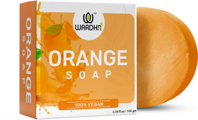 Wardha Homemade Orange Soap - Tan Removal & Anti-Aging Formula(100 g)