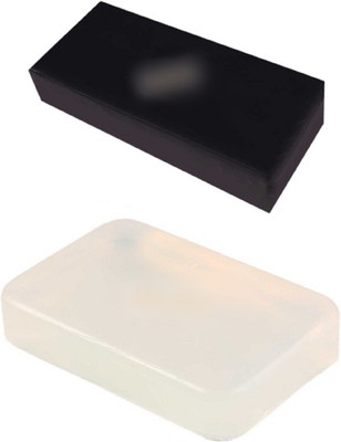 ClassicalX Transparent soap base(500G) and Charcoal Soap base(500G)(2 x 500 g)