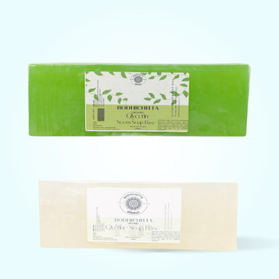 Bodhichitta Ultra Clear Transparent Glycerin & Neem Soap Base Combo for DIY Soap Making(2 x 1000 g)