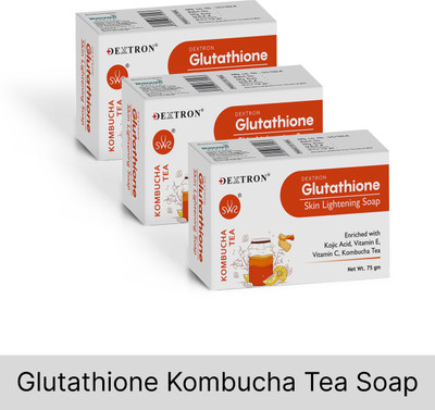 DEXTRON Glutathoine Skin Lightening Kombucha Tea Soap 75g(3 x 75 g)