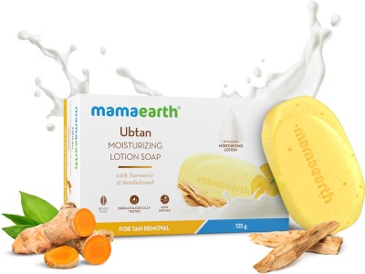 Mamaearth Ubtan Moisturizing Lotion Soap | Removes Tan | Benefits of Lotion in a Soap(125 g)