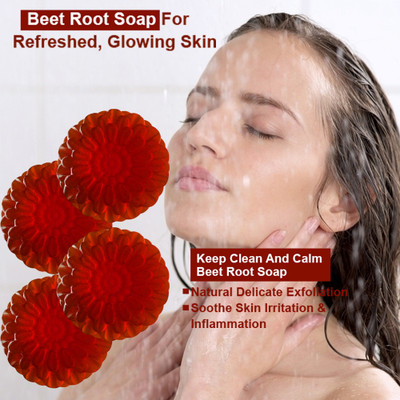 panthi Beet Root Radiant Bath Bar (100GM) (PACK OF 4)(4 x 100 g)
