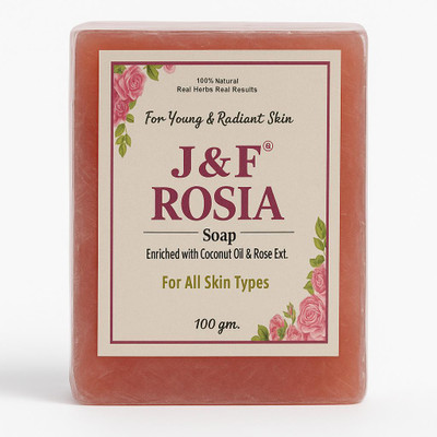 J & F Rose Soap 100g | Refreshing & Hydrating Floral Bath Bar for Glowing Skin(100 g)