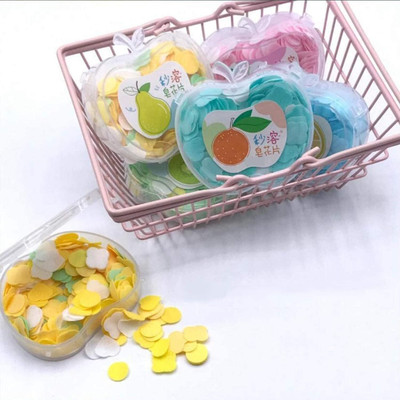 Glamezone 4 Pcs Apple shape Paper Soap in Plastic Box For Travel(4 x 5 g)
