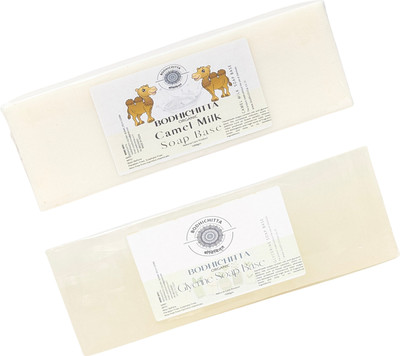 Bodhichitta Ultra Clear Transparent Glycerin & Camel Milk Soap Base Combo for Soap Making(2 x 1000 g)