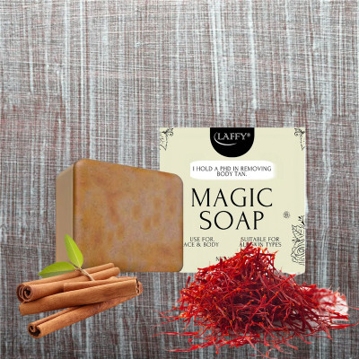 LAFFY Saffron Sandal Glow Bar – Deep Cleanse with Multani Magic(100 g)