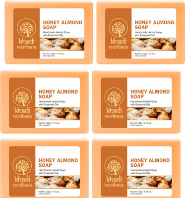 MeriBana Honey Almond Bathing Soap for Deep Cleansing & Soap -125g(6 x 125 g)