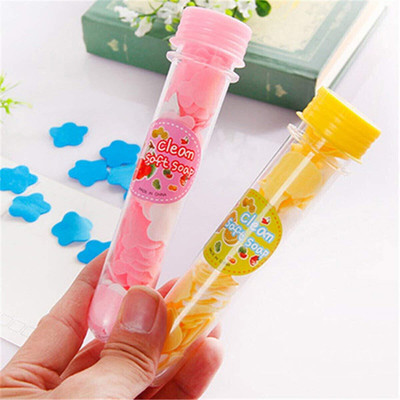 eiliaz Flower Design Travel Soft Paper Soap in Tube Shape Bottle, for Kitchen 2 IN PACK(2 x 11 g)