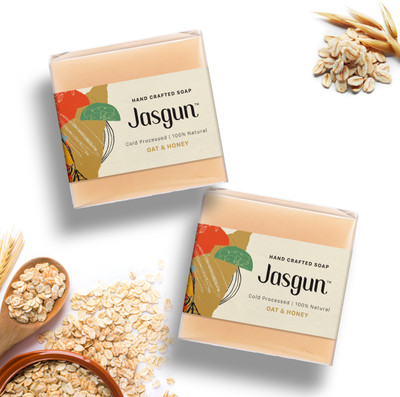 jasgun Oat & Honey Cold Processed Soap,120 gm pack of 2(2 x 120 g)