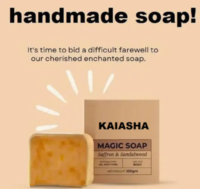 KAIASHA Scrub Magic Soap Bath Soap For Glowing Brightening And Refreshing Skin Natural(150 g)