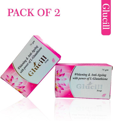GLUCILL Soap Is Described as Having Anti-Aging Benefits, Helping to Combat Fine Lines(2 x 75 g)