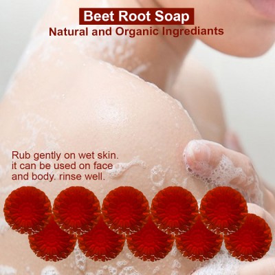 panthi Pomegranate Power Beet Root Bathing Soap (100GM) (PACK OF 10)(10 x 100 g)