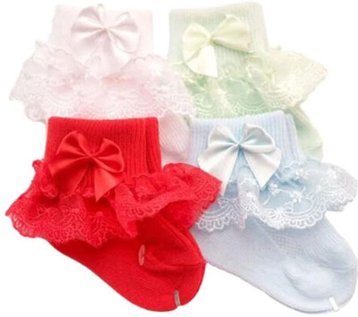 PALMLON Baby Boys & Baby Girls Solid Calf Length(Pack of 4)