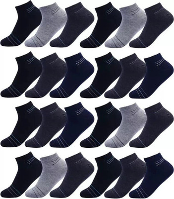 IVOLGA Men & Women Solid Ankle Length(Pack of 12)