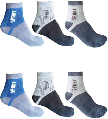 AKsells Men & Women Color Block Ankle Length(Pack of 6)