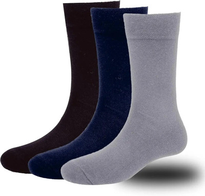 BASKESTHIP Men Solid Calf Length(Pack of 3)