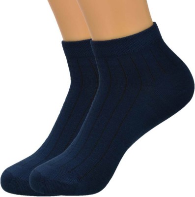 MERCEHIVE Men & Women Striped Ankle Length, Mid-Calf/Crew, Peds/Footie/No-Show(Pack of 2)