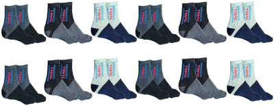 AKsells Men Color Block Ankle Length(Pack of 12)