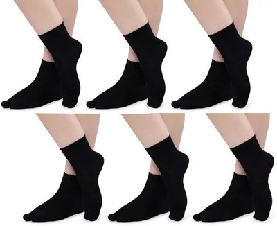 Bodiclap Women Solid Ankle Length, Peds/Footie/No-Show, Low Cut(Pack of 6)