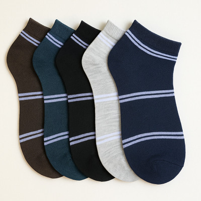 BASKESTHIP Men Self Design Ankle Length(Pack of 5)