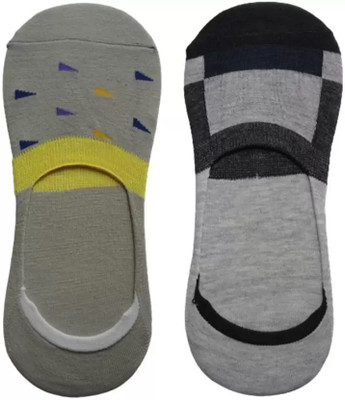Bodiclap Unisex Printed, Graphic Print, Geometric Print Low Cut, Peds/Footie/No-Show(Pack of 2)