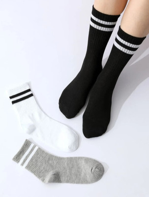 Bahuzo Men & Women Mid-Calf/Crew(Pack of 3)