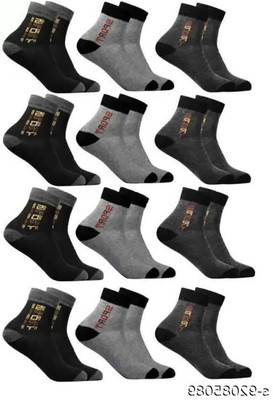 IVOLGA Men & Women Self Design, Solid, Striped, Printed Ankle Length(Pack of 12)