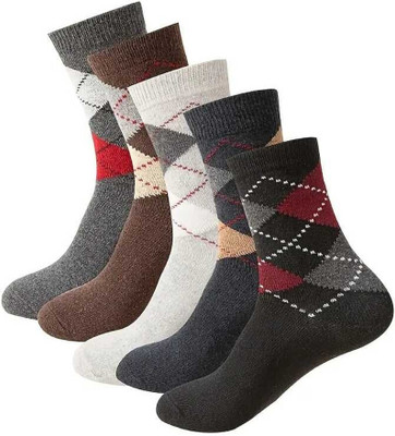 BASKESTHIP Men Self Design Calf Length(Pack of 5)
