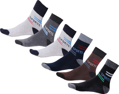 AKsells Men & Women Color Block Ankle Length(Pack of 6)