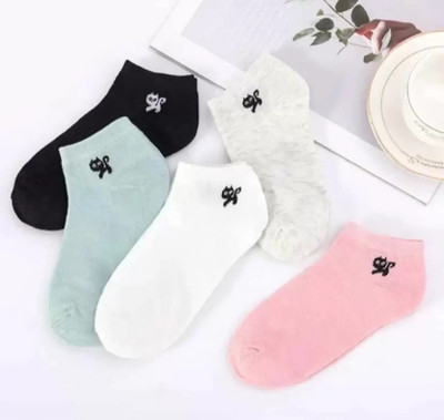 Sharvi Girls Solid Ankle Length(Pack of 5)