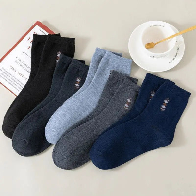 SoxyFeet Men Self Design Mid-Calf/Crew(Pack of 5)