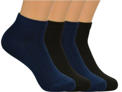 MERCEHIVE Men & Women Solid Ankle Length, Peds/Footie/No-Show, Mid-Calf/Crew, Thigh(Pack of 4)
