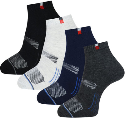 PALMLON Men Solid Ankle Length(Pack of 4)