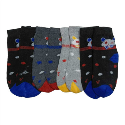 PALMLON Baby Boys & Baby Girls Printed Ankle Length(Pack of 4)