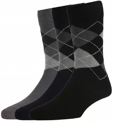 Tahiro Men Printed Mid-Calf/Crew(Pack of 3)