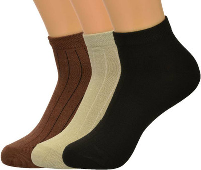 MERCEHIVE Men & Women Printed Ankle Length, Mid-Calf/Crew, Peds/Footie/No-Show(Pack of 3)
