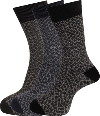 Dollar Men Geometric Print Calf Length(Pack of 3)