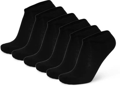 Bodiclap Men & Women Solid Ankle Length, Peds/Footie/No-Show, Low Cut(Pack of 6)