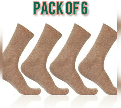 Sigma trading Men & Women Solid Mid-Calf/Crew(Pack of 6)