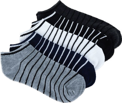FABLOID Men & Women Solid, Striped Ankle Length(Pack of 5)
