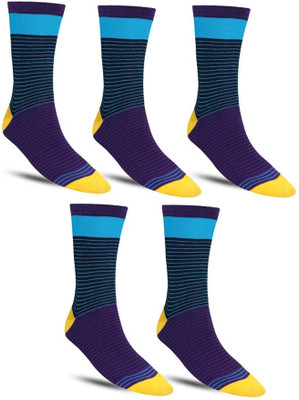 Dollar Men Striped Calf Length(Pack of 5)