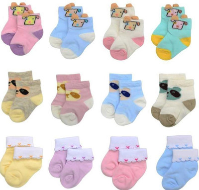 KIDSTREND Baby Boys & Baby Girls Ankle Length(Pack of 11)