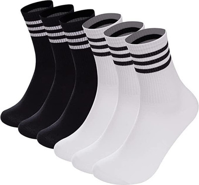 SoxyFeet Unisex Striped Ankle Length(Pack of 6)
