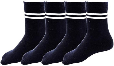 Uvlog Boys & Girls Solid Mid-Calf/Crew(Pack of 6)