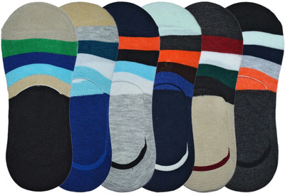 ME Stores Men & Women Striped Peds/Footie/No-Show(Pack of 6)